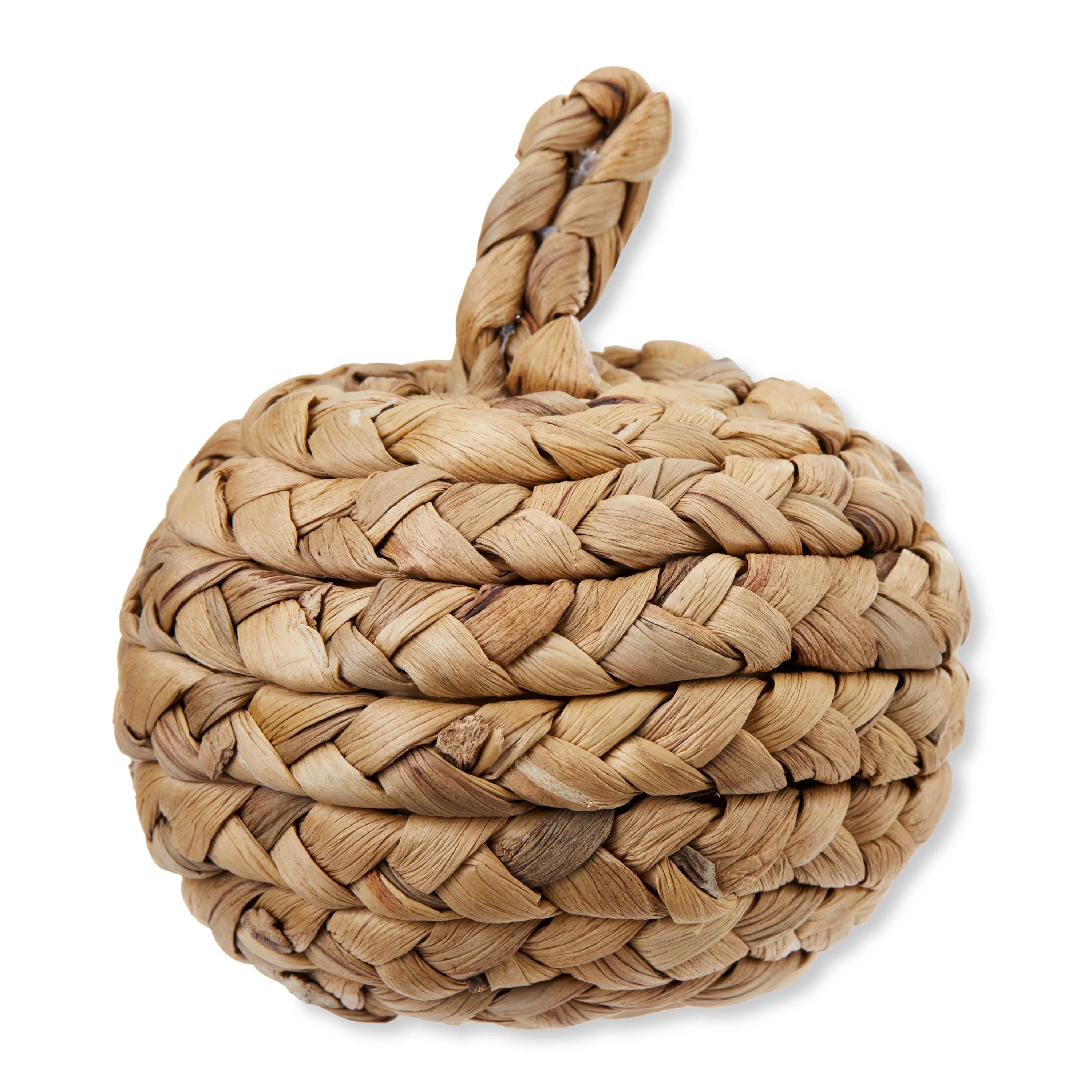 4.3-in Harvest Raffia Woven Corn Husk Pumpkin, Tabletop Decoration, Way to Celebrate - Walmart.co... | Walmart (US)