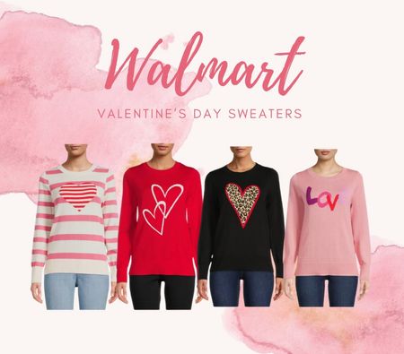 Valentine’s Day sweaters from Walmart. Walmart fashion. Valentine’s Day sweater. 

#LTKHoliday #LTKSeasonal #LTKunder50