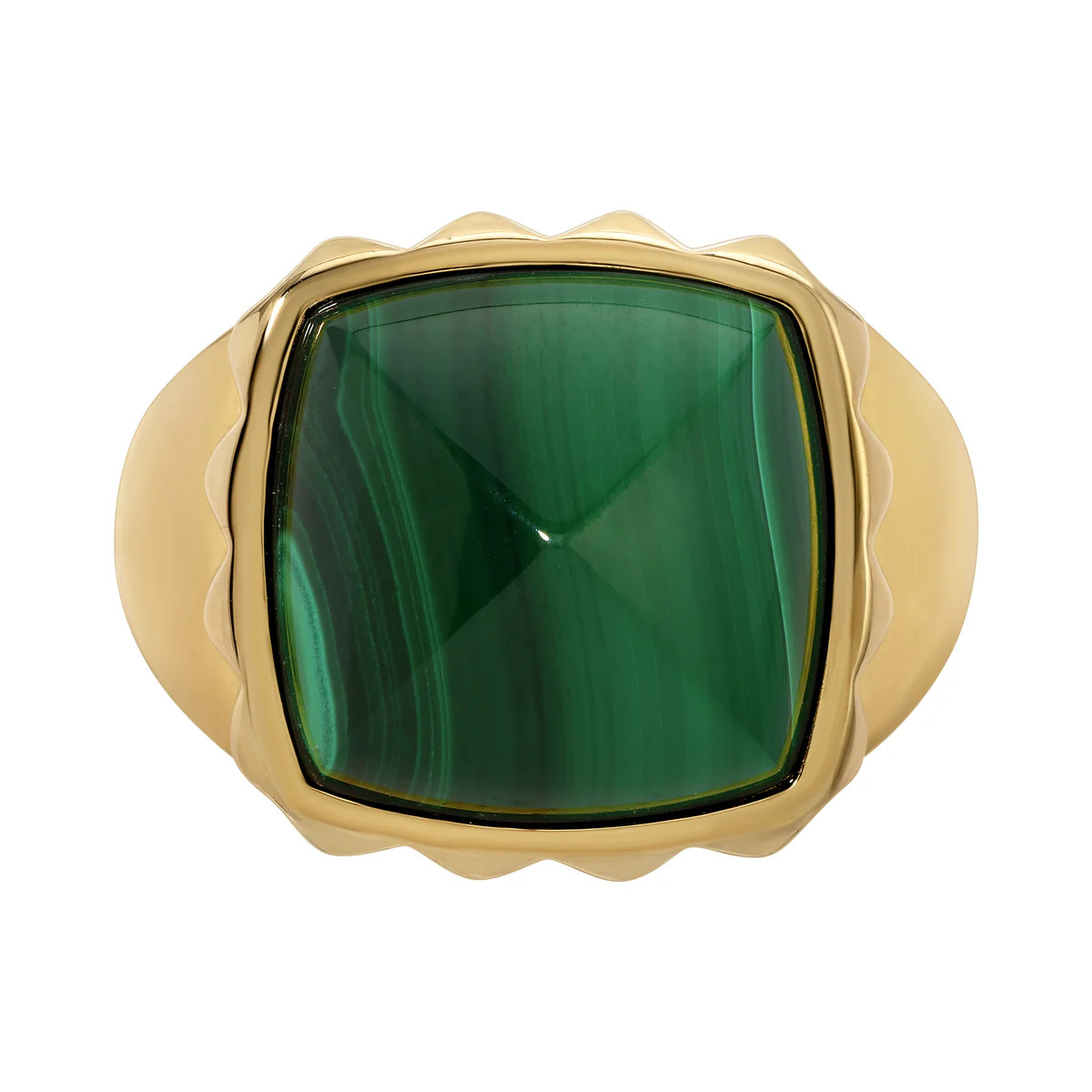 Malachite Pyramid Ring | Erin Fader Jewelry Design