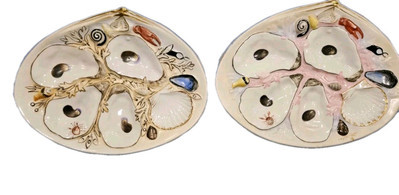 Pair of Union Porcelain Works Colorful Oyster Plates  | eBay | eBay US