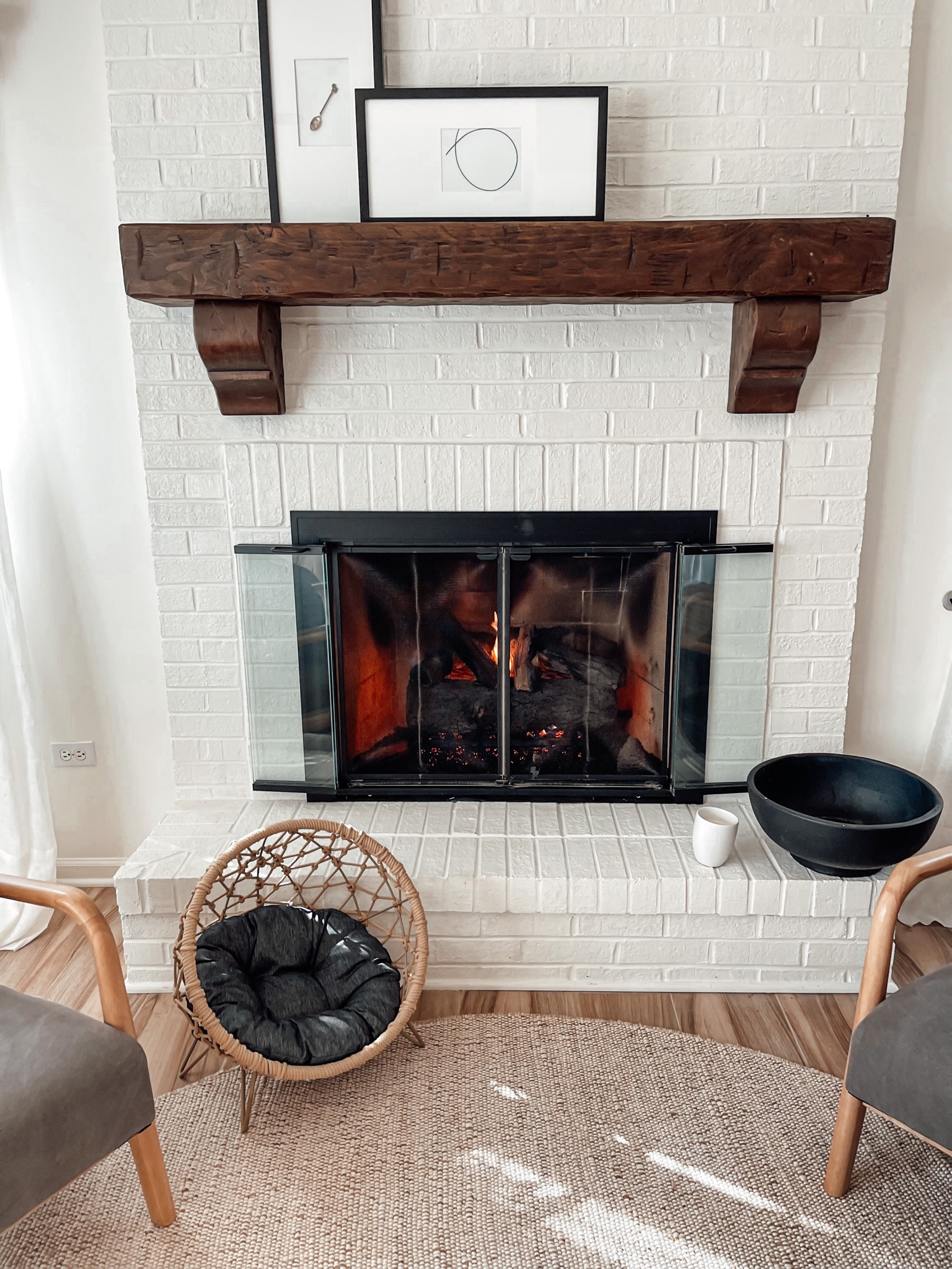 Fireplace nook  

#LTKhome #LTKSeasonal