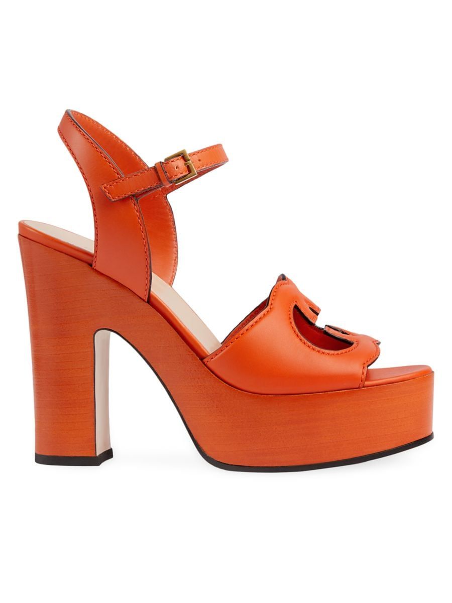 Gucci Cutout Platform Heeled Sandals | Saks Fifth Avenue