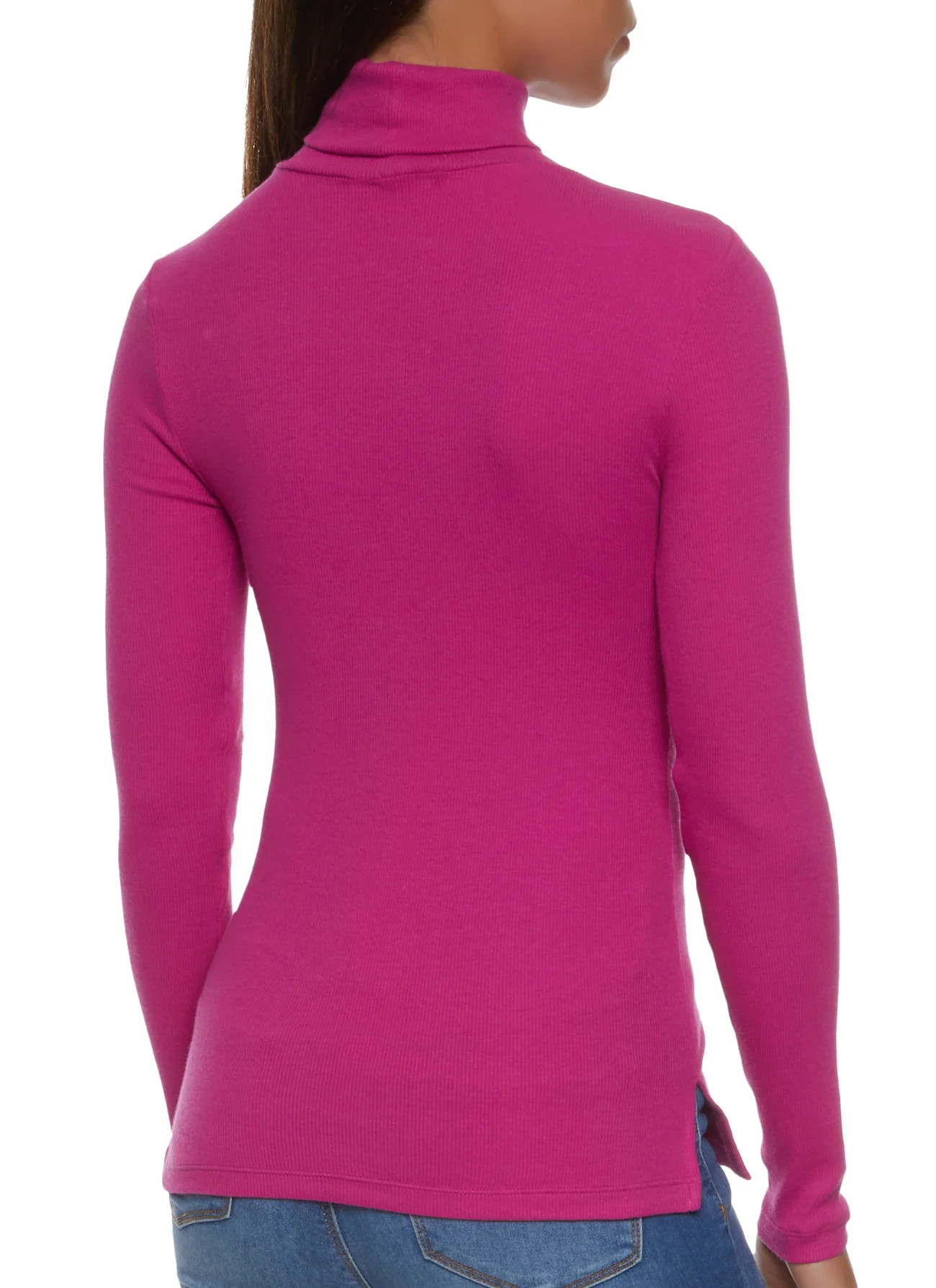 Basic Turtleneck Long Sleeve Top | Rainbow Shops