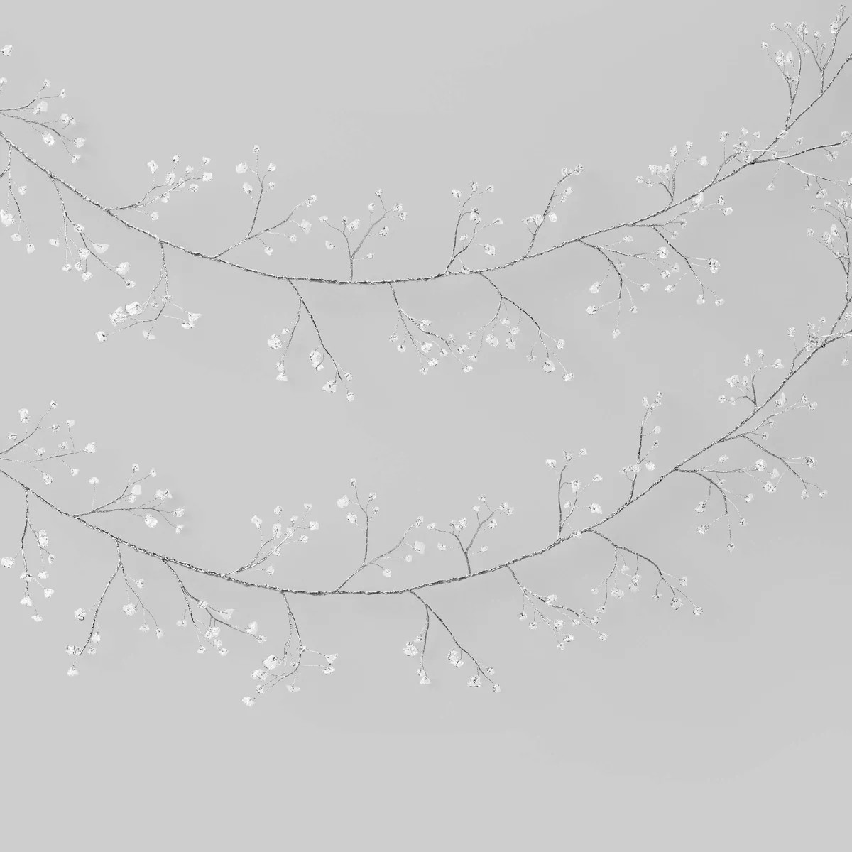 6' Acrylic Twig Christmas Decorative Wall Garland Silver - Wondershop™ | Target