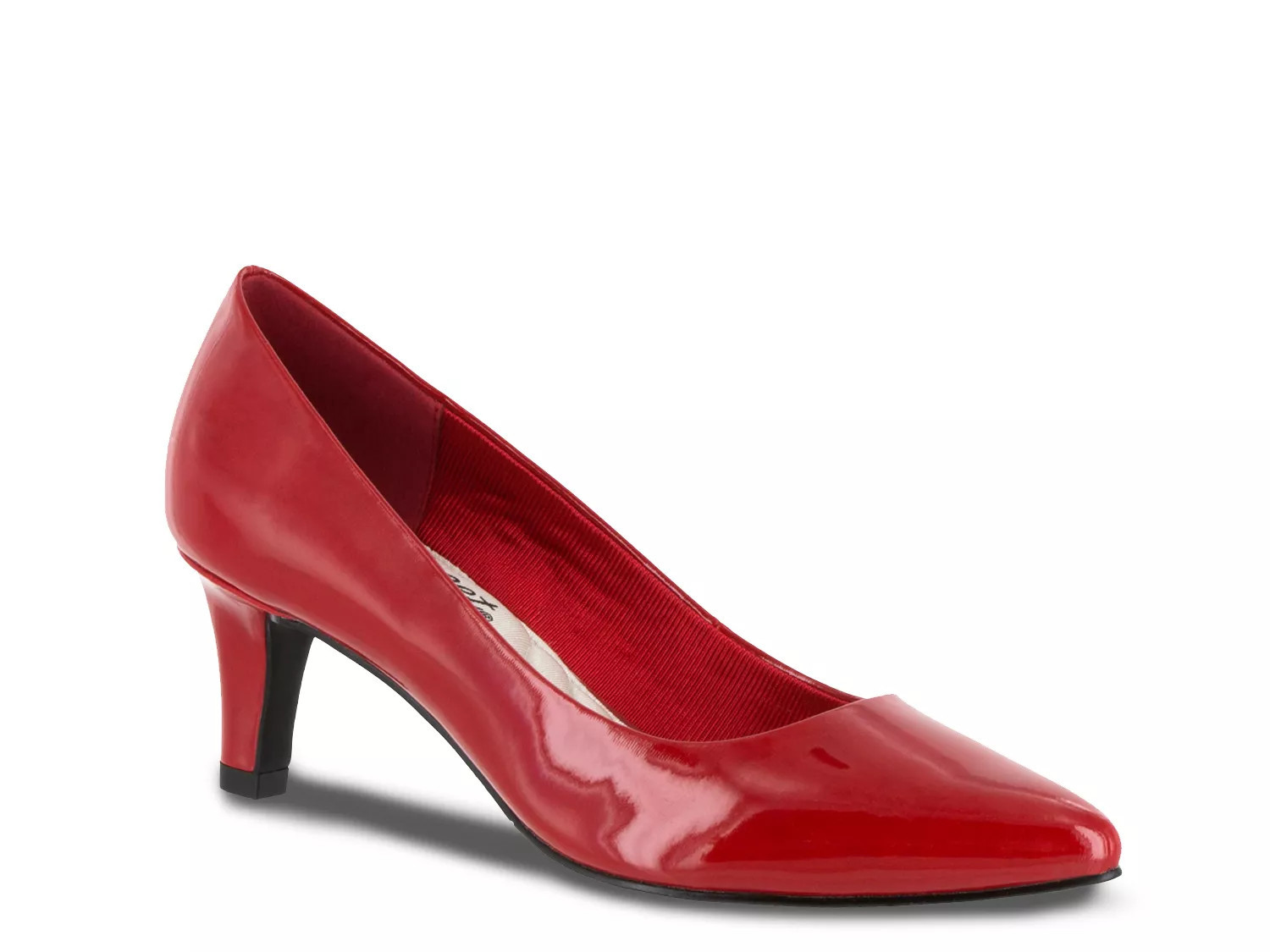 Easy Street Pointe Pump | Women's | Red Faux Patent Leather | Size 8.5 | Pumps | DSW