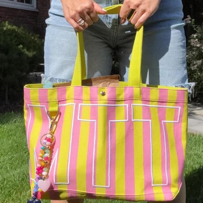 Striped Custom Alpha Tote - Custom Soleil | BaubleBar