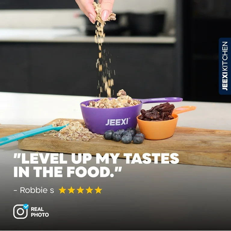 Jeexi Measuring Cups and Spoons Set of 12 Pieces, Nesting Measure Stackable Cups for Dry and Liqu... | Walmart (US)