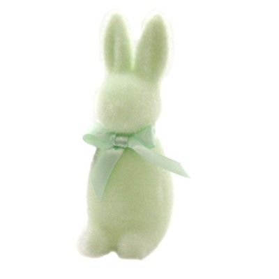 Easter 6.0" Flocked Button Nose Rabbit Spring Decoration Bunny Fuzzy  - | Target