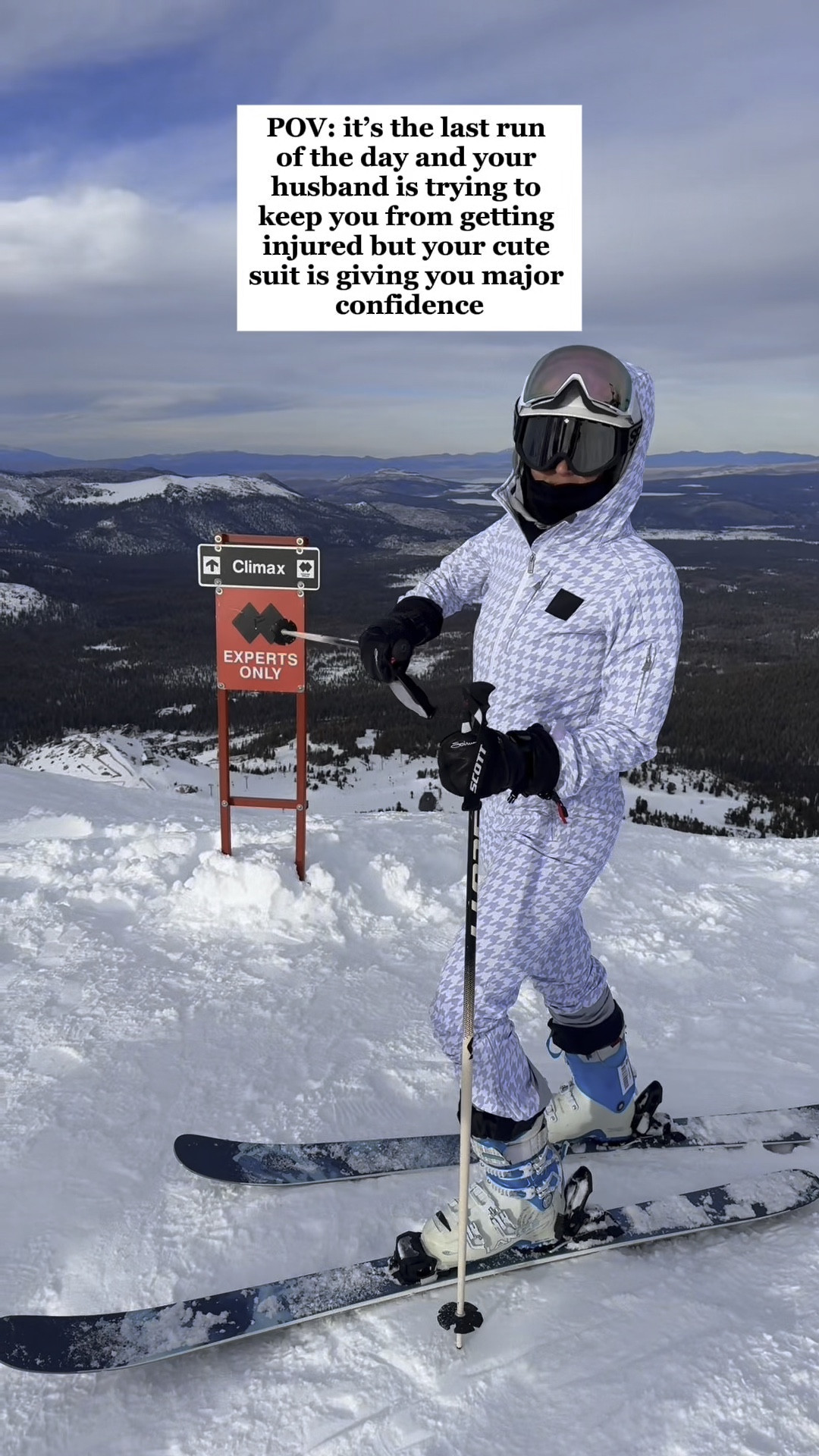 I blame the cute ski suit for giving me such confidence!!

#LTKSeasonal #LTKTravel #LTKActive