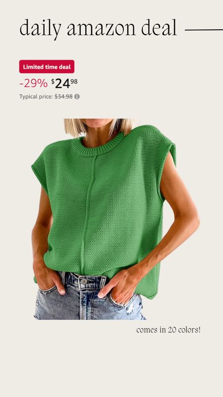Daily Amazon deal: knit top 

comes in 20 colors! Perfect for spring and summer! 

Amazon finds, Amazon, Amazon deals, Amazon fashion

#LTKsalealert #LTKfindsunder50