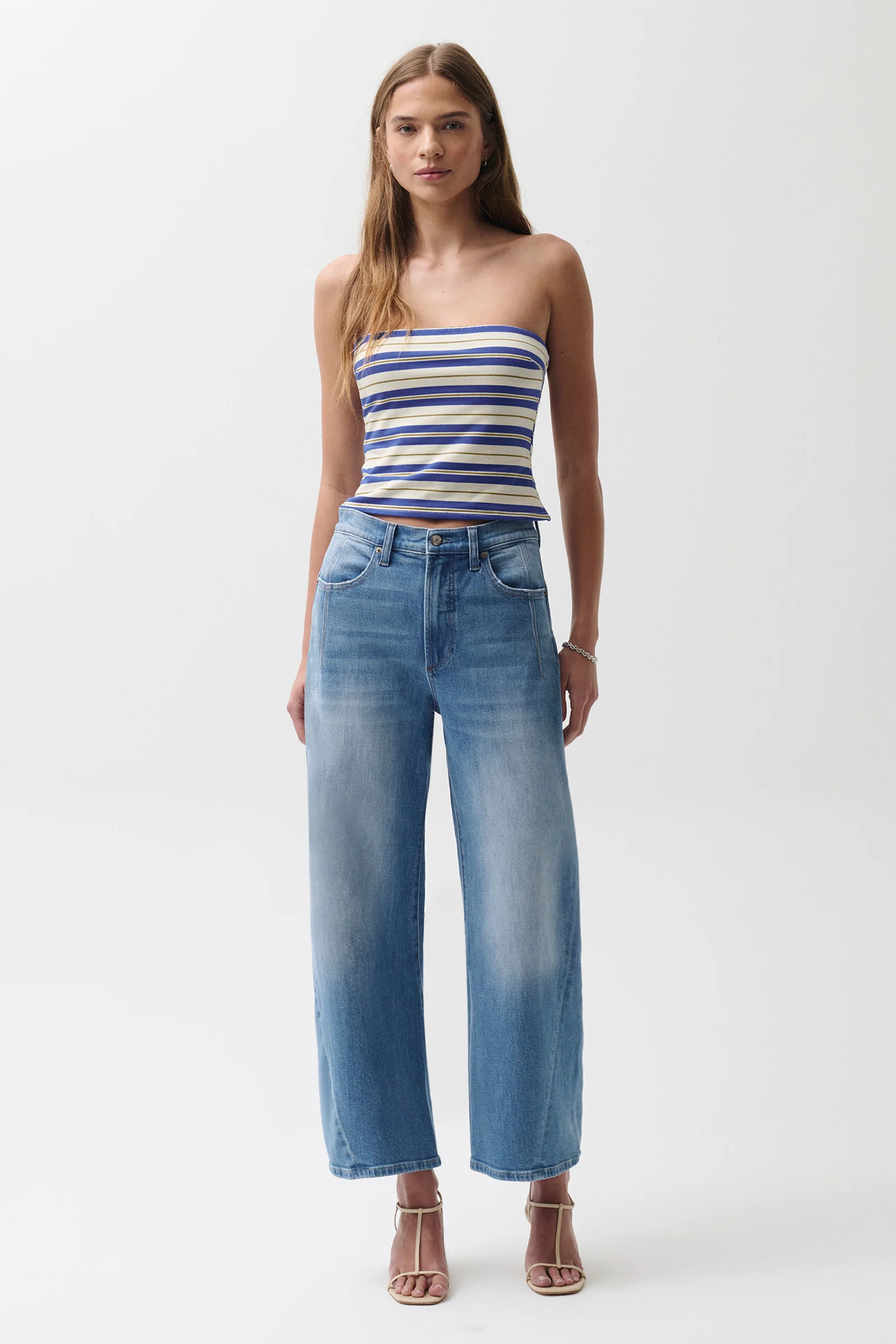 Kyra Ankle High Rise Bowed Ankle - Hidden Gem P00016211-GO-HDNGM / HIDDEN GEM / 24 | Pistola Denim