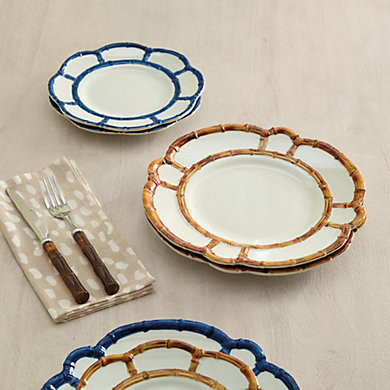 Jacqueline Bamboo Melamine Plates - Set of 4 | Ballard Designs, Inc.