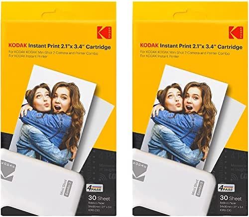 KODAK 60 Pack 4PASS Real Photo (2.1"x3.4") & Laminate Process Cartridge, All-in-One Paper and Color  | Amazon (US)