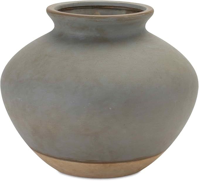 Melrose Urn Shaped Ceramic Vase - 9" - Gray and Beige | Amazon (US)