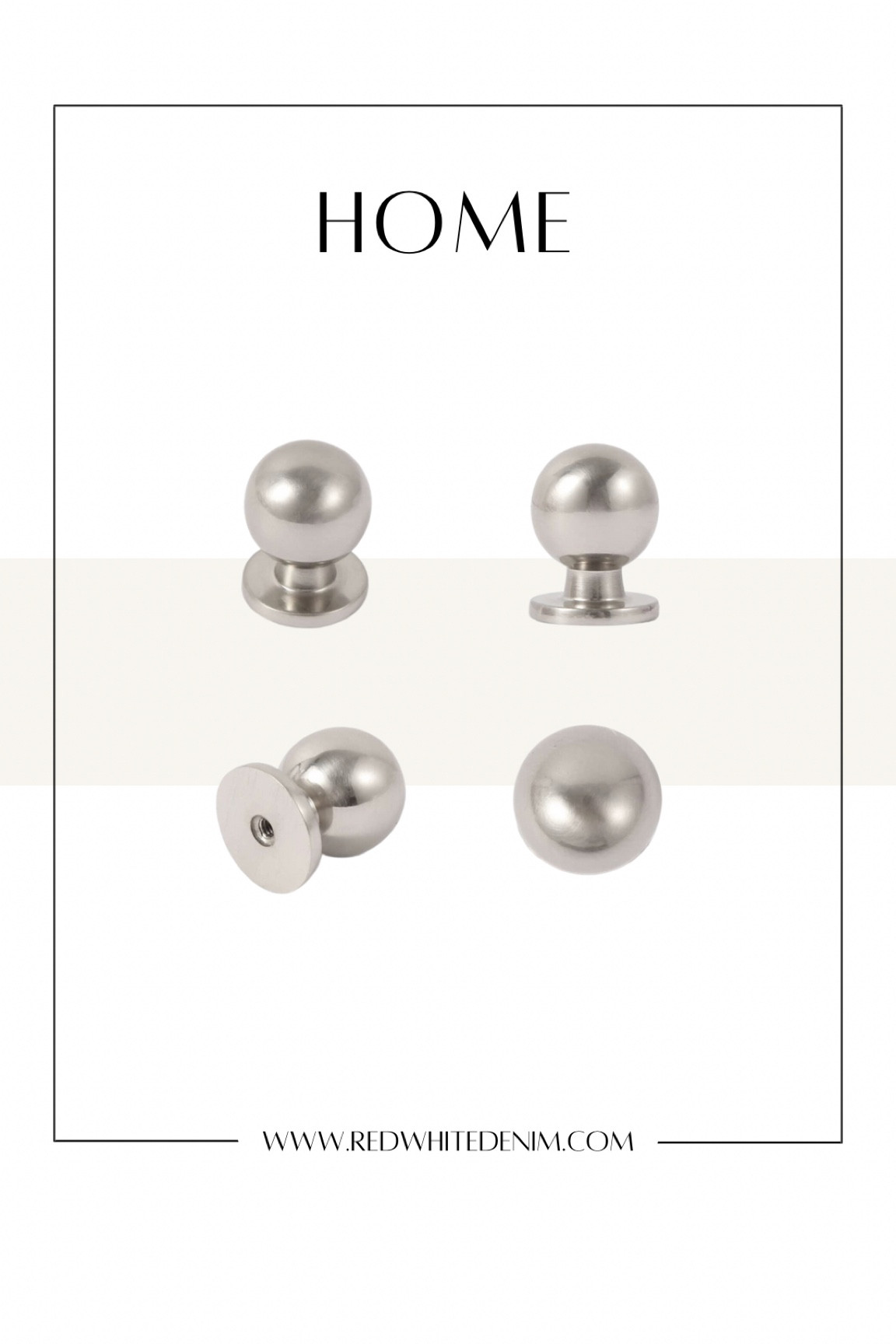 Brushed Nickel Round Knobs Heavy Weight Excellent Quality - many finish options to choose from.

#LTKhome
