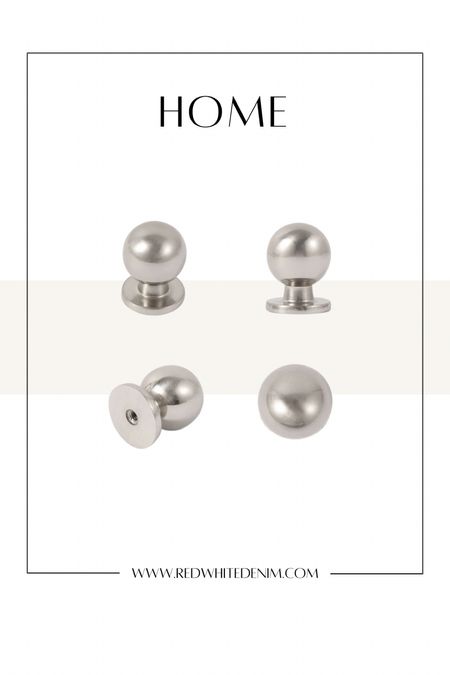 Brushed Nickel Round Knobs Heavy Weight Excellent Quality - many finish options to choose from.

#LTKhome