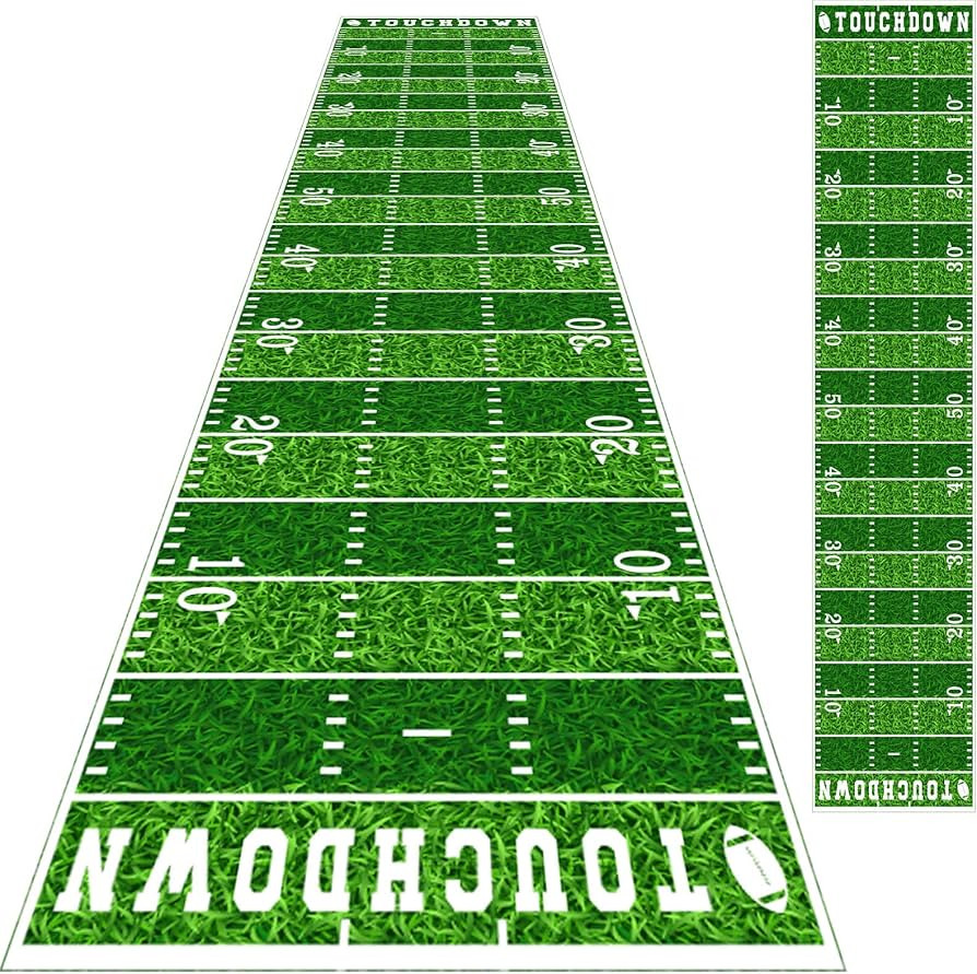 Boao Football Party Supplies 10 ft Football Party Field Aisle Runners Football Tablecloth Touchdo... | Amazon (US)