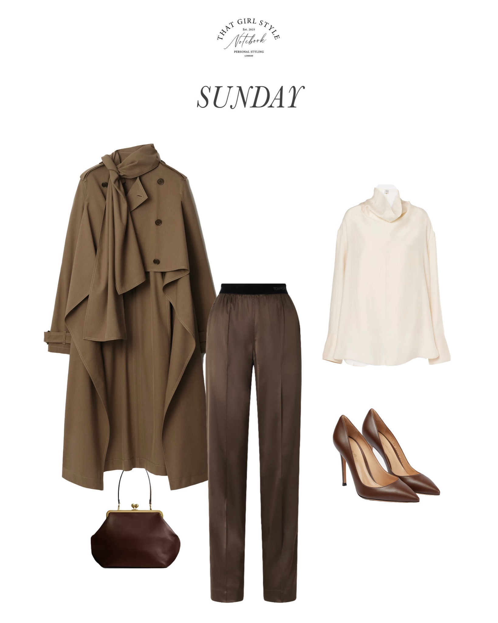 Look 63 | Coat Burberry, Trousers Tom Ford, Blouse Toteme, Heels Gianvito Rossi, Bag Coach

#LTKstyletip #LTKautumn #LTKluxury