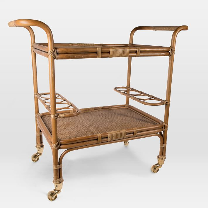 Rattan Bar Cart | West Elm (US)