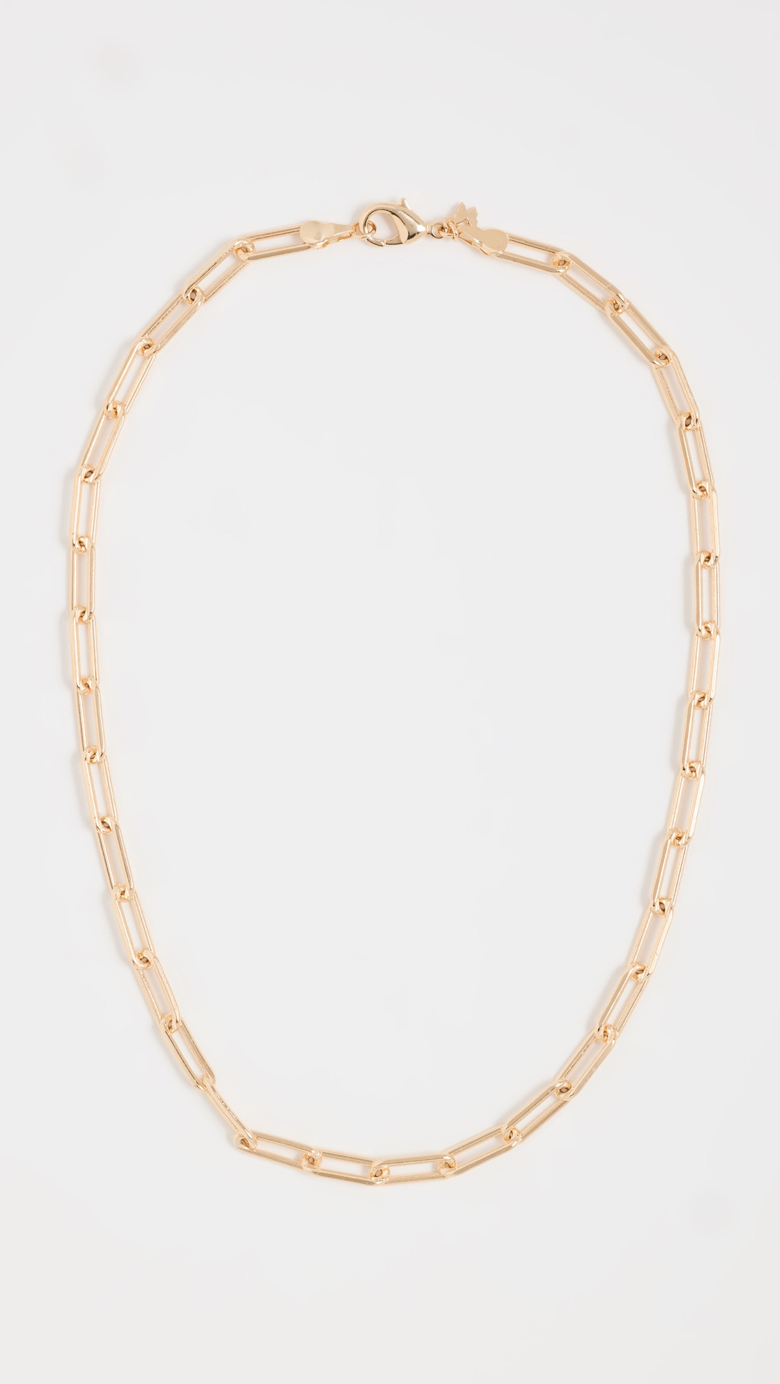 By Adina Eden Large Paperclip Link Necklace Gold One Size | Shopbop