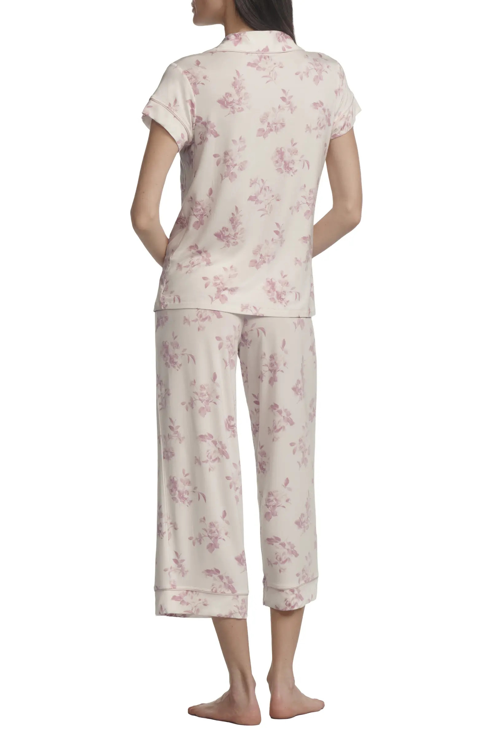 Gisele Printed Short Sleeve Cropped Pajamas | Nordstrom