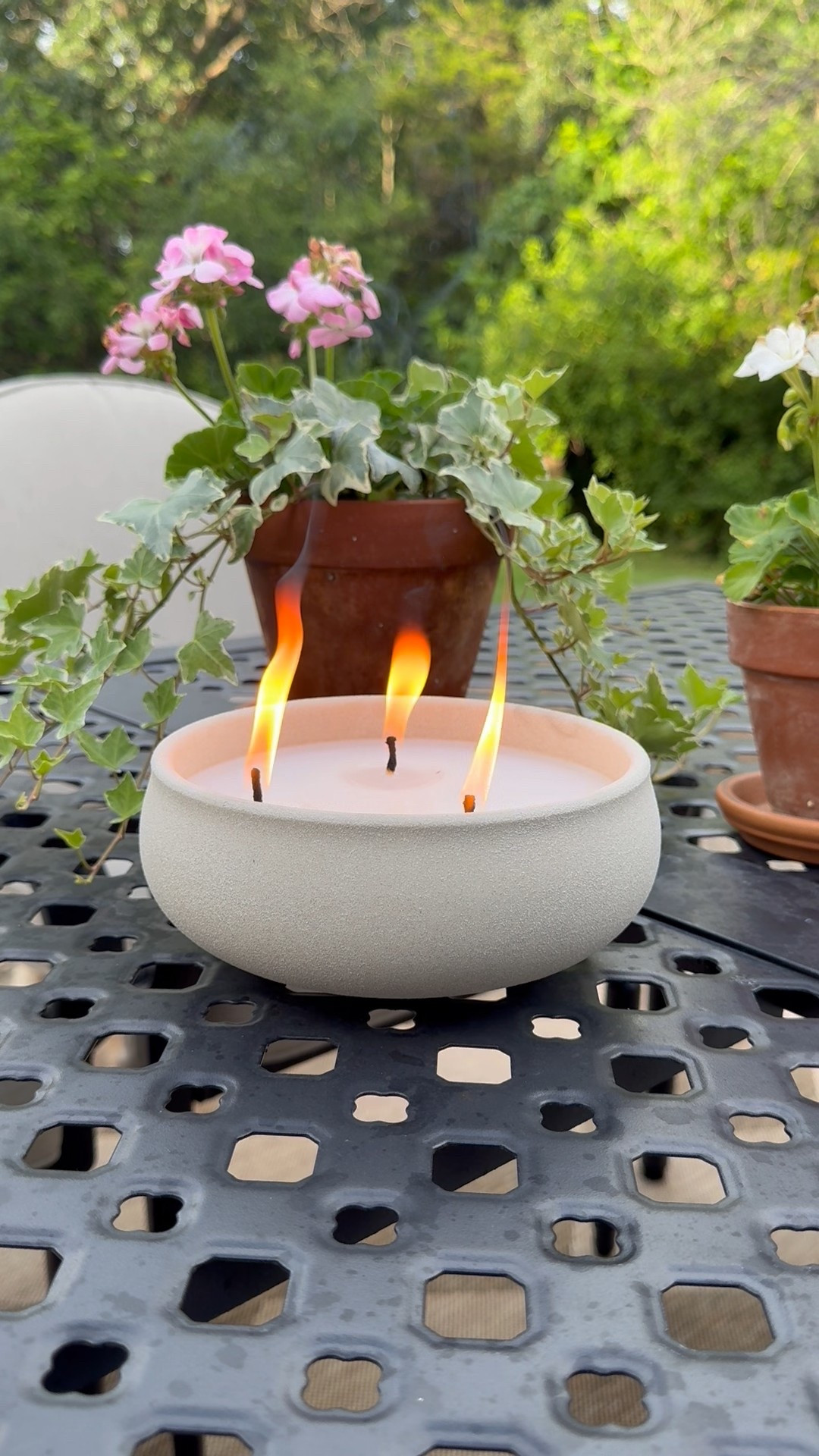 We recently purchased this TIKI citronella candle for our patio and boy has it made a difference!  The strong flame creates a beautiful ambiance and it keeps the bugs away so much better than our previous one by OFF.  Plus…these come in a pack of 2! 