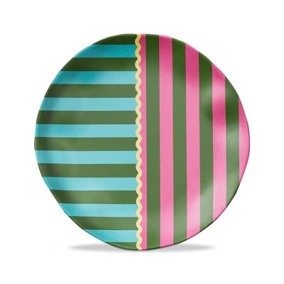 Tag Cabana Stripe Melamine Appetizer Plates - 8.5" Dining Plates, Dishwasher Safe, Everyday Use | Target