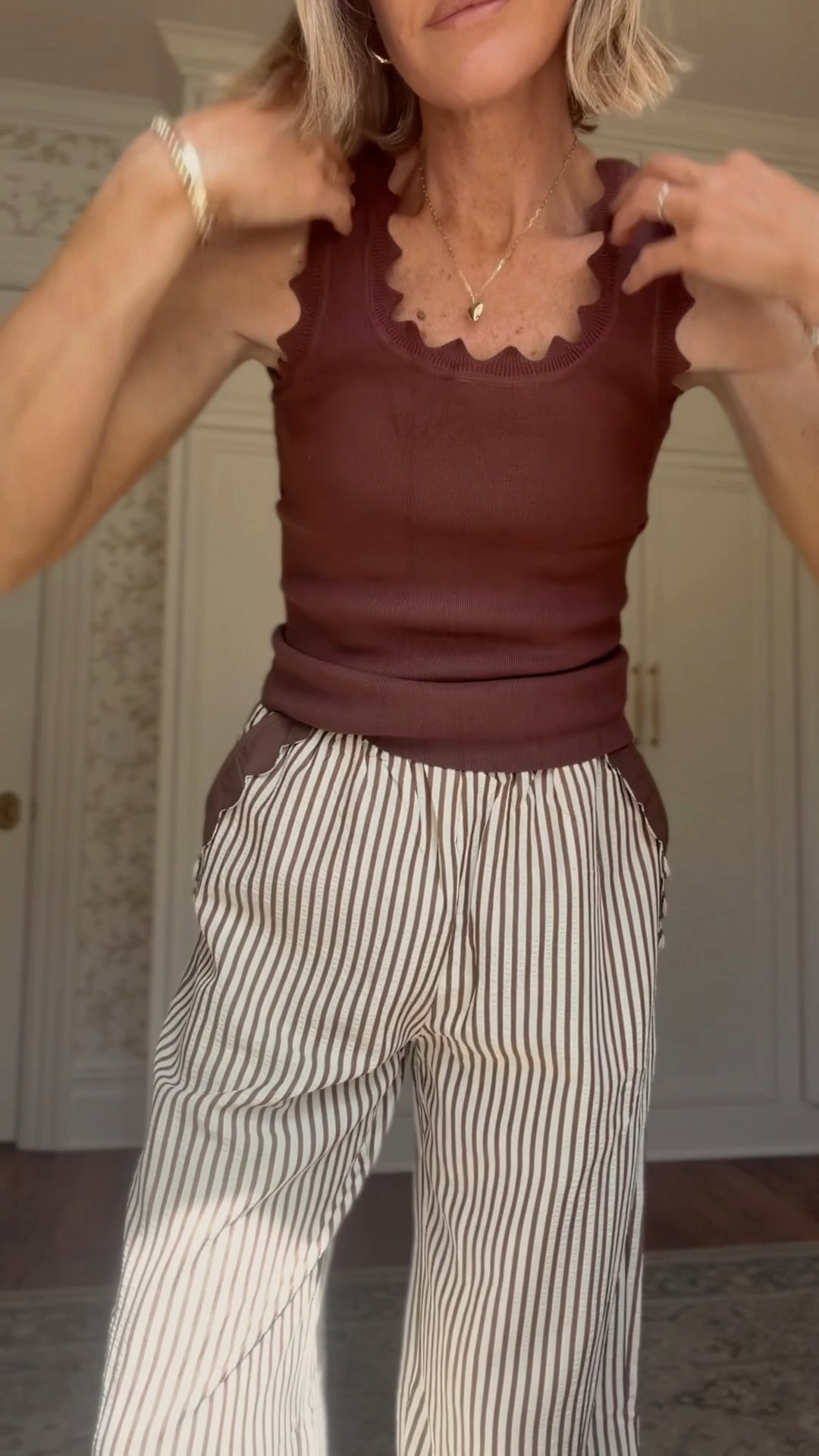 Small in tank and pants 