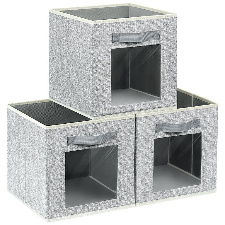 Homsorout Storage Bins, Cube Storage Organizer Bins with Window, Fabric Baskets for Organizing, C... | Walmart (US)