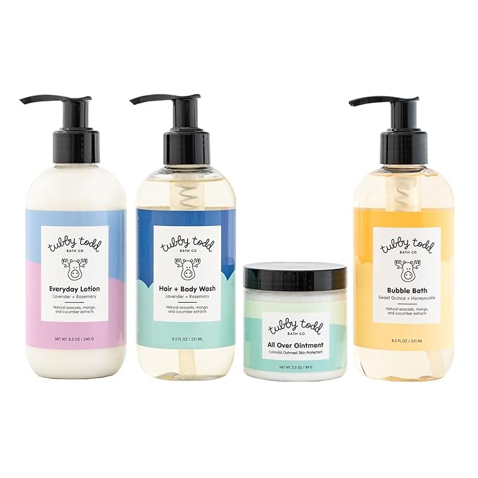 Tubby Todd Sensitive Skincare Baby Bath Kit - Baby Shampoo and Body Wash, Lotion, All Over Ointme... | Amazon (US)