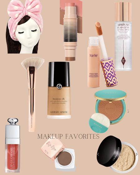Makeup favorites ulta Sephora beauty Gucci bronzer foundation concealer blush contour stick Dior lip oil 

#LTKunder50 #LTKbeauty #LTKunder100