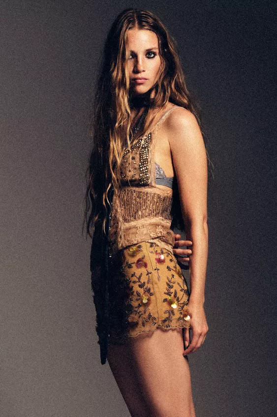 BEAD AND SEQUIN SHORTS - LIMITED EDITION | Zara UK