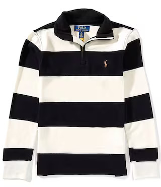 Polo Ralph Lauren Big Boys Long-Sleeve Striped Interlock Pullover | Dillard's | Dillard's