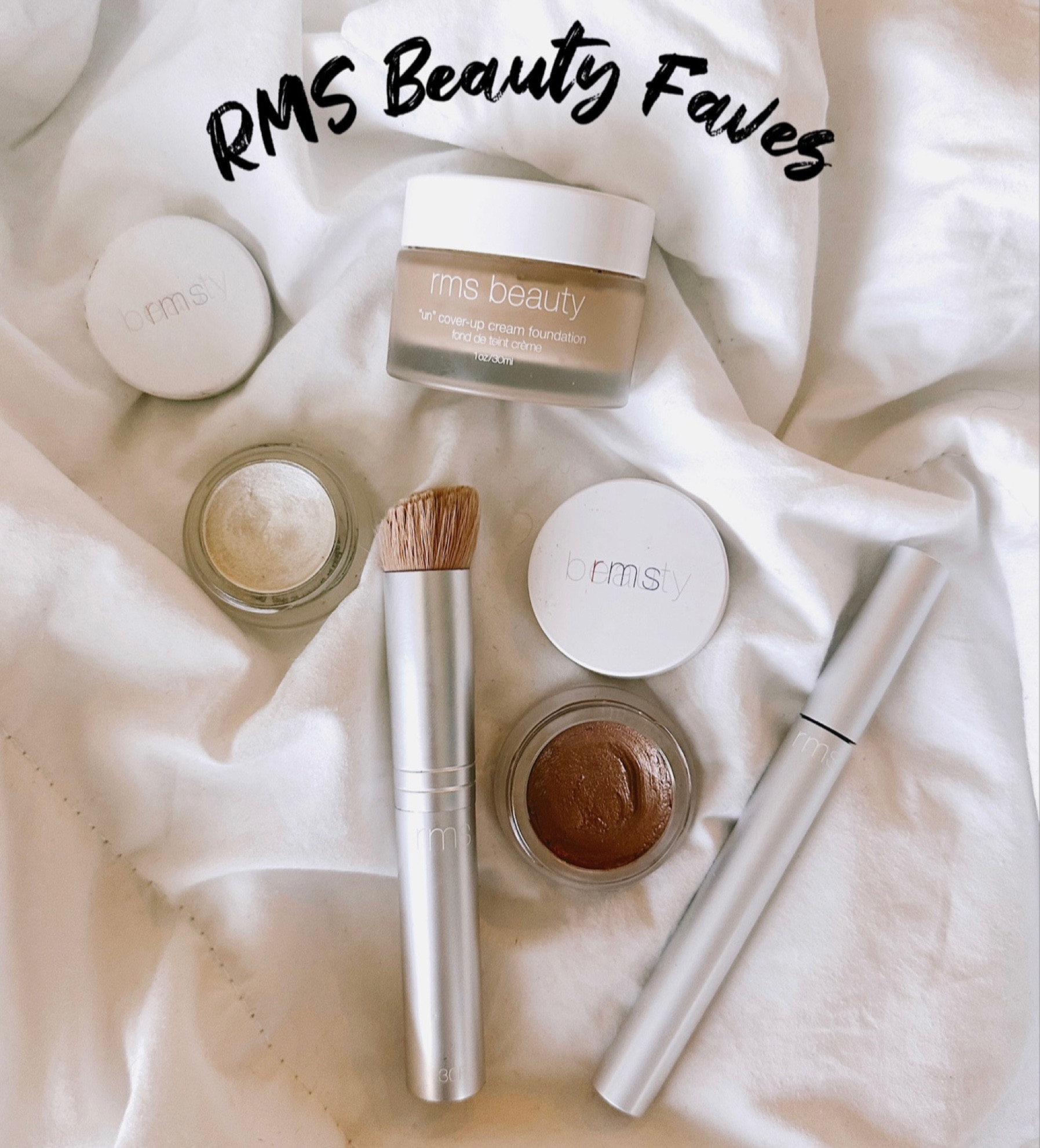 My fave RMS beauty products, clean beauty, non-toxic, buriti bronzer, highlighter, UnCoverUp cream foundation, rms mascara, rms foundation brush, base, concealer 

#LTKbeauty #LTKBeautySale #LTKunder50