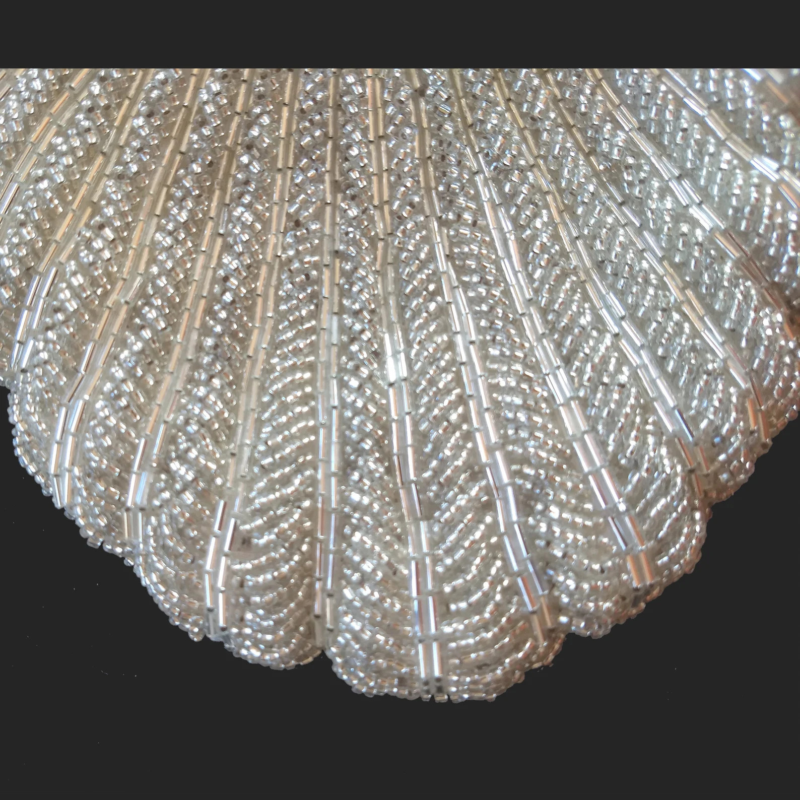 Bridal Clutch, Wedding Clutch, Shell Shaped Beaded Wristlet,couture Silver Bead Bag,art Deco Brid... | Etsy (US)