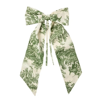 Evergreen Toile Oversized Bow | Cailini Coastal