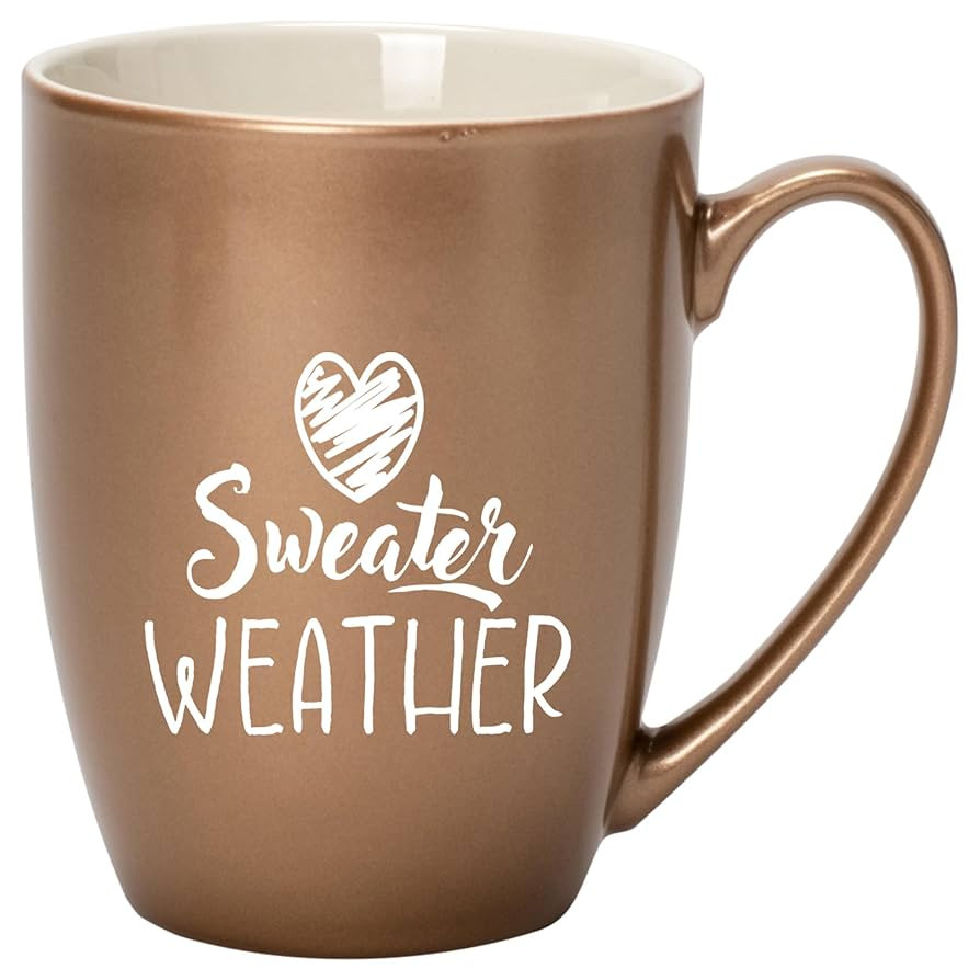 Elanze Designs Sweater Weather Bronze 10 ounce New Bone China Coffee Cup Mug | Amazon (US)