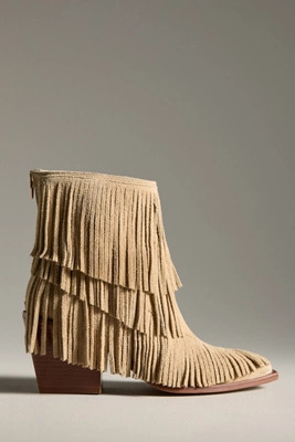 Dolce Vita Torey Suede Fringe Heeled Boots | Anthropologie (US)