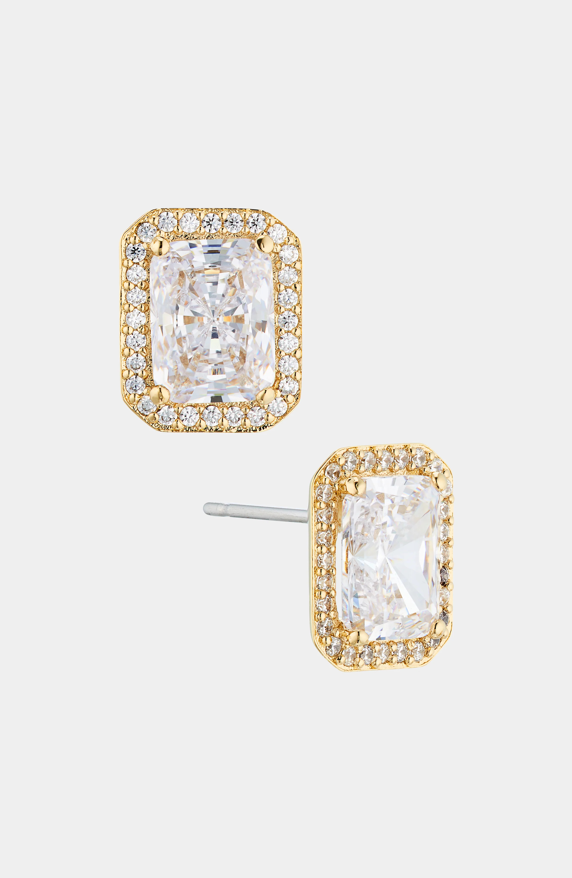 MODERN LOVE EMERALD HALO STUD EARRINGS | NADRI