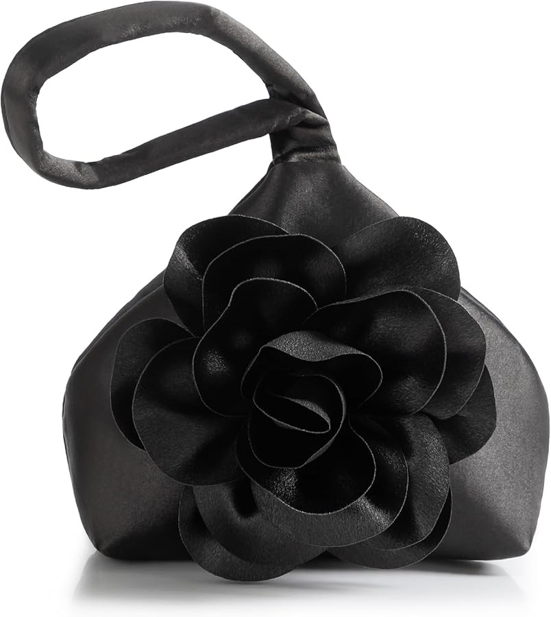 BABEYOND Clutch Purses for Women - Evening Bags Flower Satin Handbag Classy Wristlet Purse for Pa... | Amazon (US)
