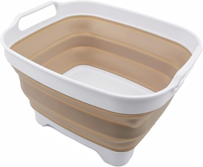 SAMMART 7.5L (2 Gallons) Collapsible Dishpan with Draining Plug - Foldable Washing Basin - Portab... | Amazon (US)