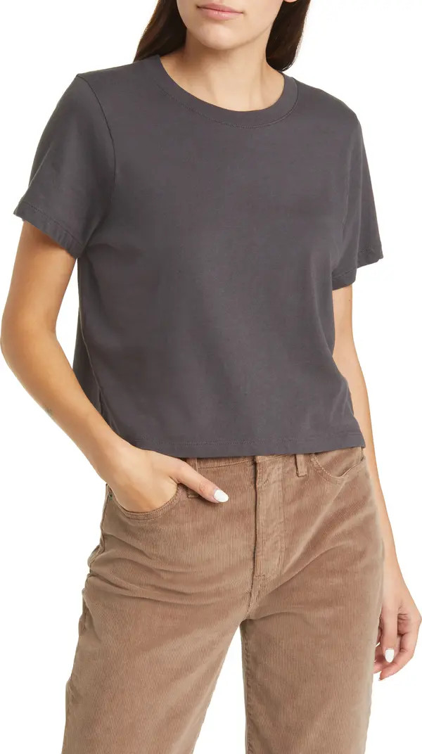 Madewell Lakeshore Softfade Cotton Crop Tee | Nordstrom | Nordstrom