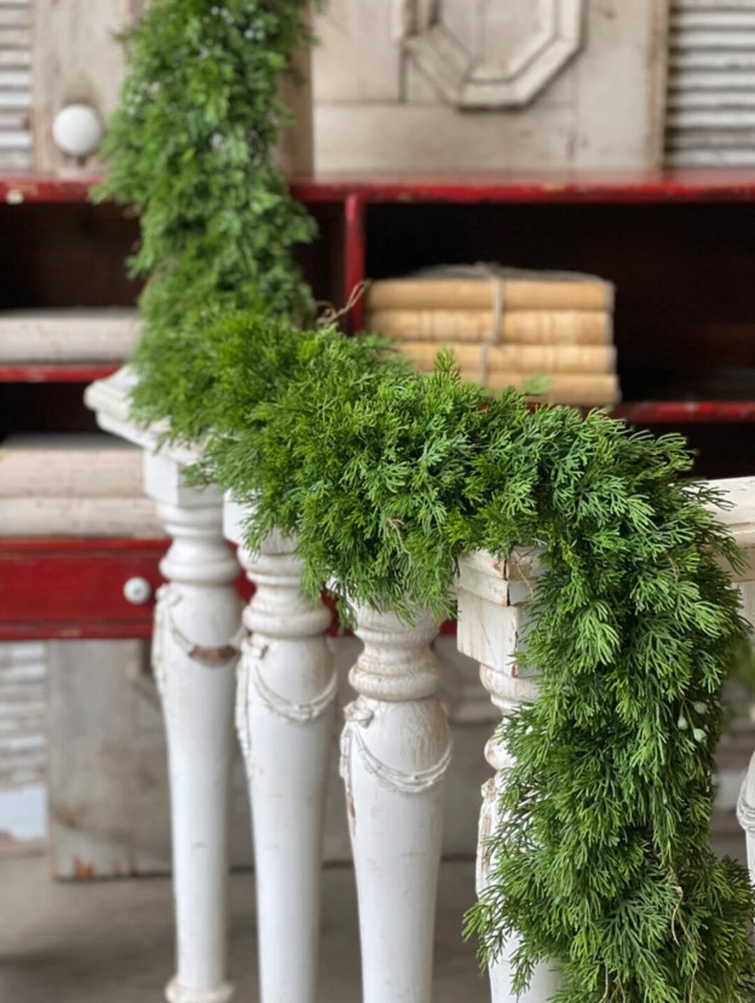 Christmas Cedar Garland Christmas Garland Cedar Pine - Etsy | Etsy (US)