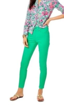 Lilly Pulitzer Eagan High Rise Super Skinny Jeans in Botanical Green Size 00  | eBay | eBay US