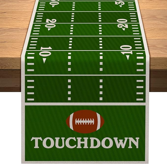Vohado American Football Court Table Runner Touch Down Boy Sport Football Birthday Party Decorati... | Amazon (US)