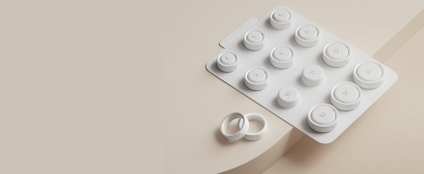 Oura Ring 4 - Ceramic Cloud - Size 8 - Sleep, Activity, Women’s Health, AI Advisor, Up to 8 Day... | Amazon (US)