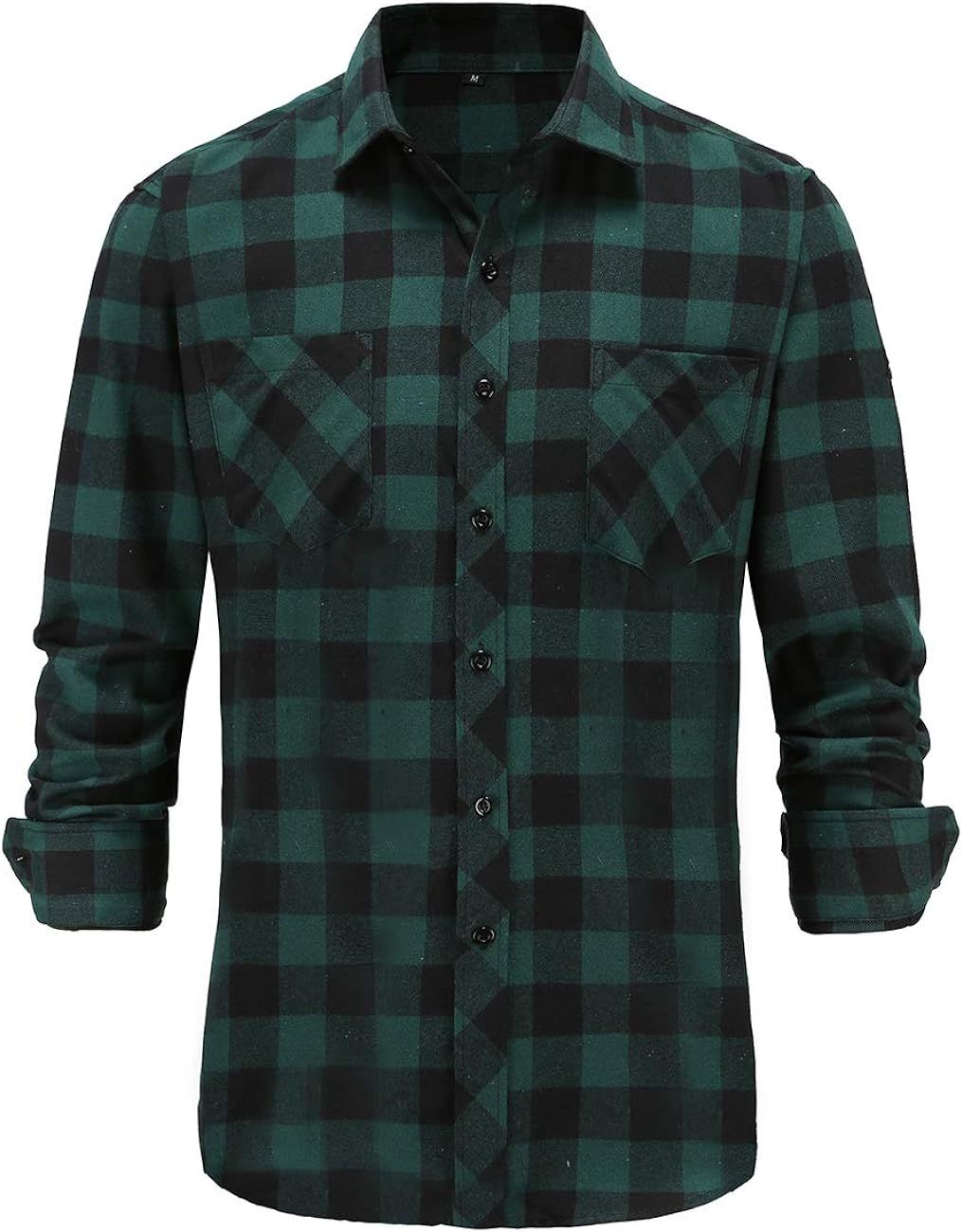 Dioufond Plaid Flannel Shirt for Men Long Sleeve Buffalo Check Shirts | Amazon (US)