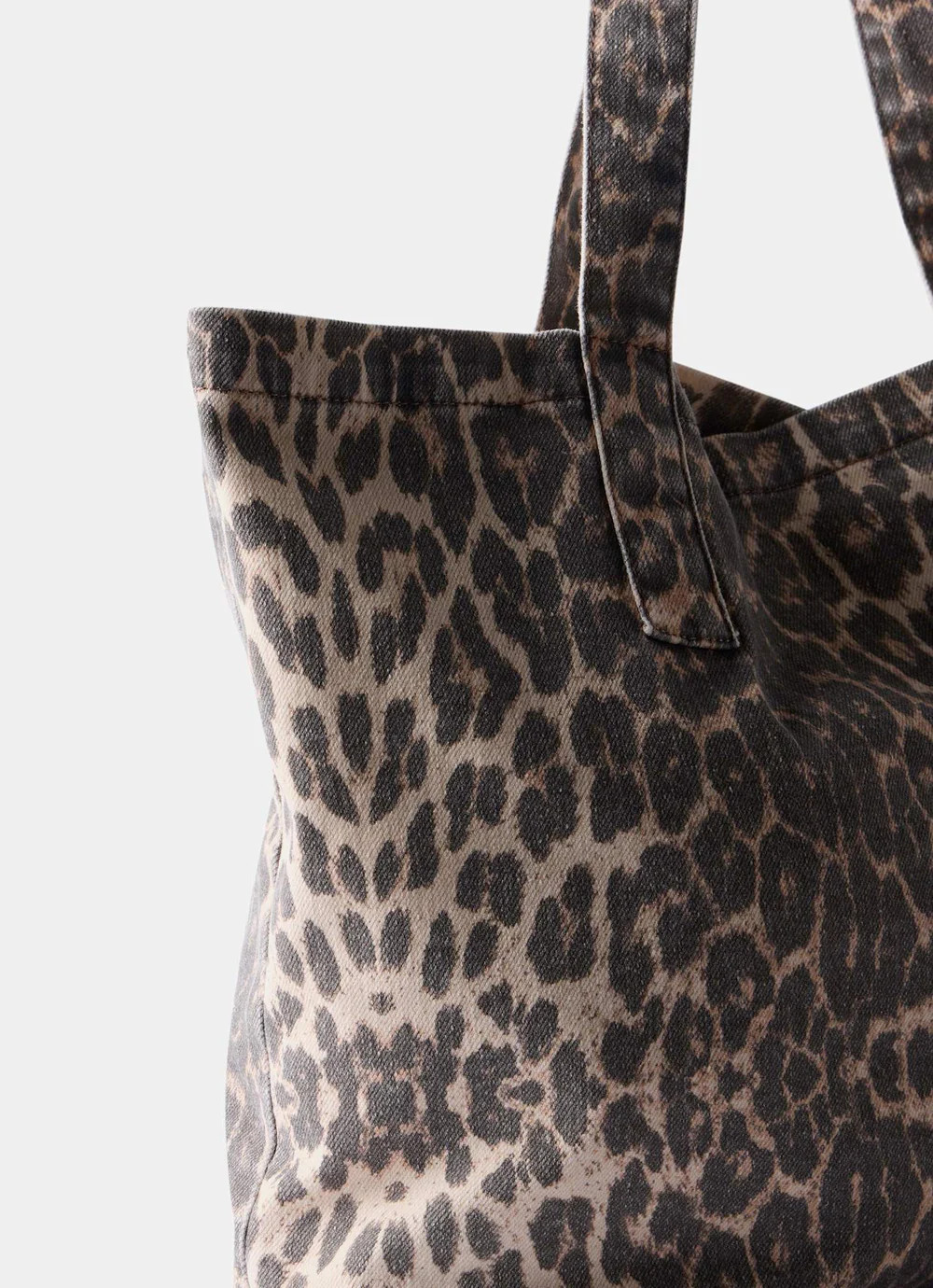 Leopard Print Denim Tote Bag | Mint Velvet