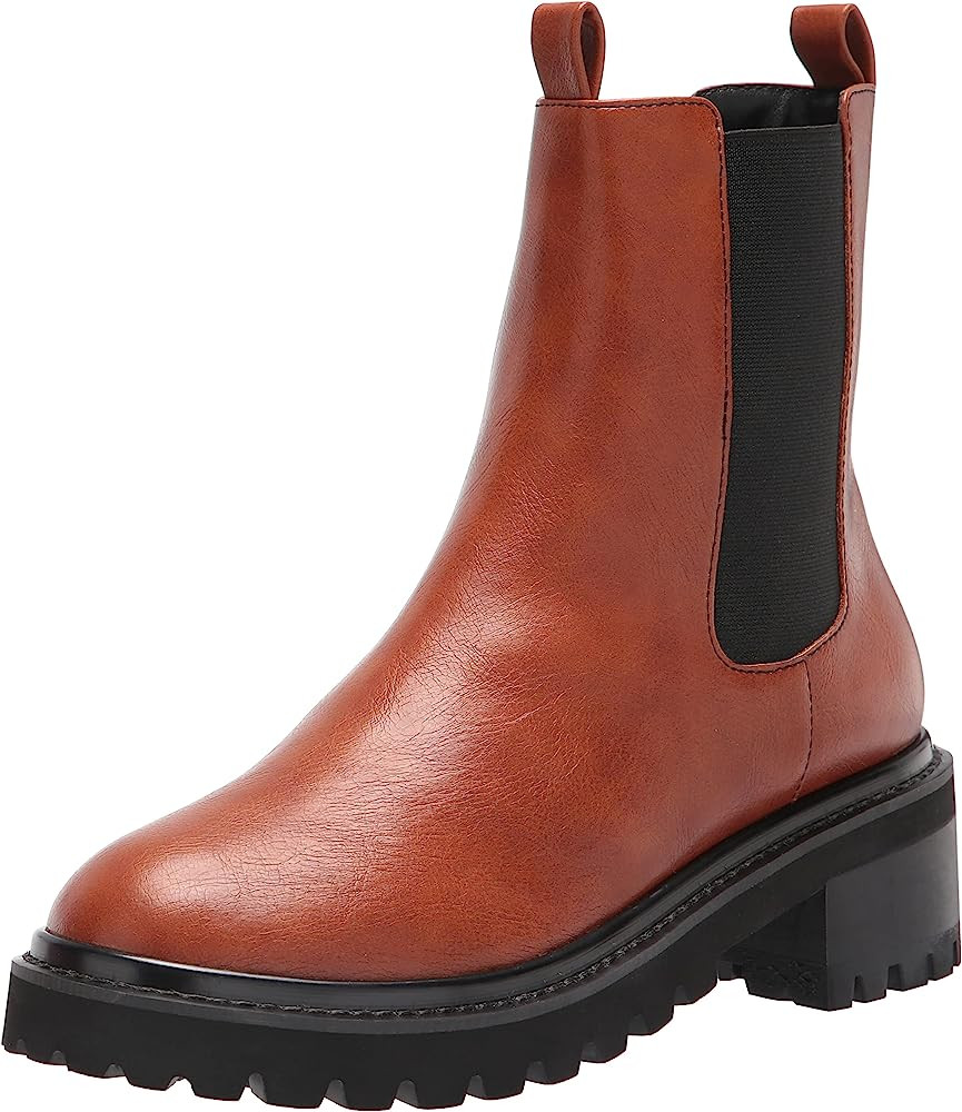 Amazon.com: The Drop Women's Saviah Chunky Sole Pull-On Chelsea Boot, Dark Cognac, 6.5 : Clothing... | Amazon (US)