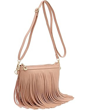 FashionPuzzle Small Fringe Crossbody Bag with Wrist Strap | Amazon (US)